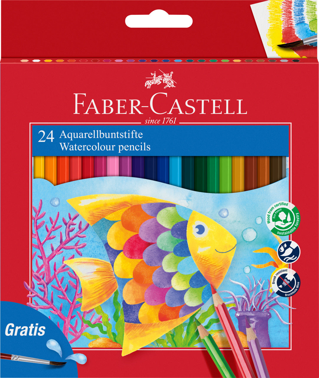 CREIOANE COLORATE ACUARELA 24 BUC + PENSULA FABER-CASTELL CREIOANE COLORATE ACUARELA 24 BUC + PENSULA FABER-CASTELL
